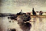 Seine Paintings - The Seine At Lavacourt by Claude Monet